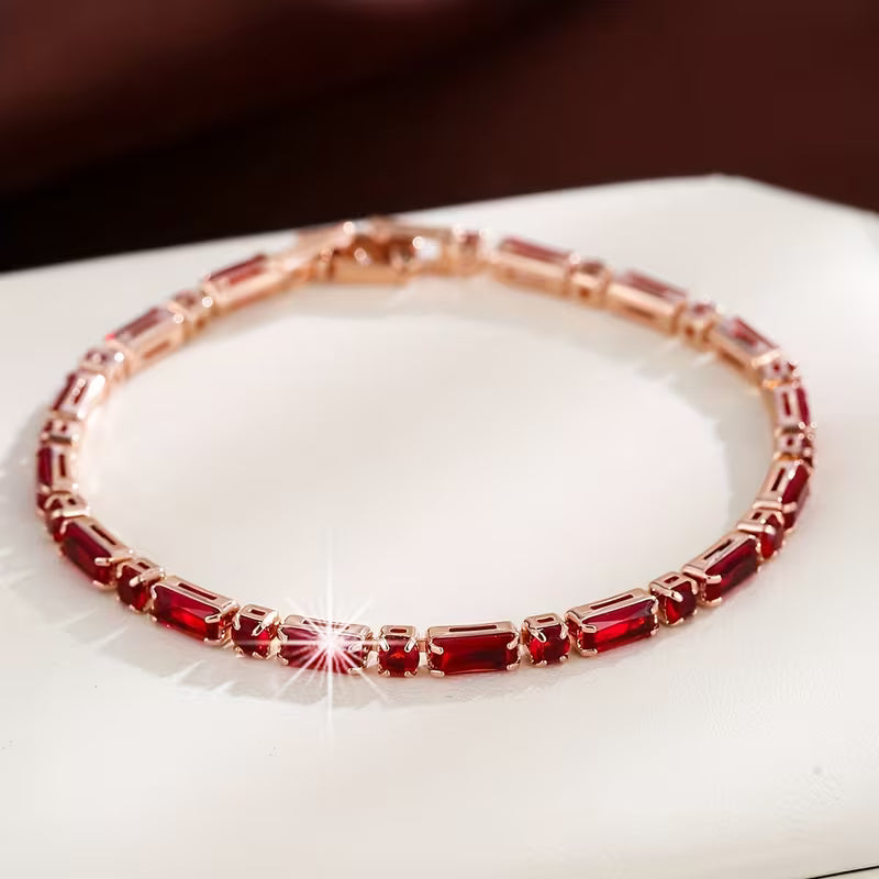Bracelet gemmes écarlates