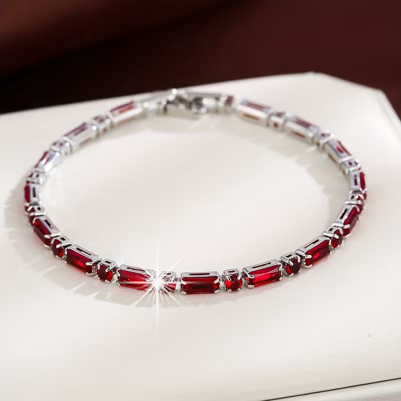 Bracelet gemmes écarlates