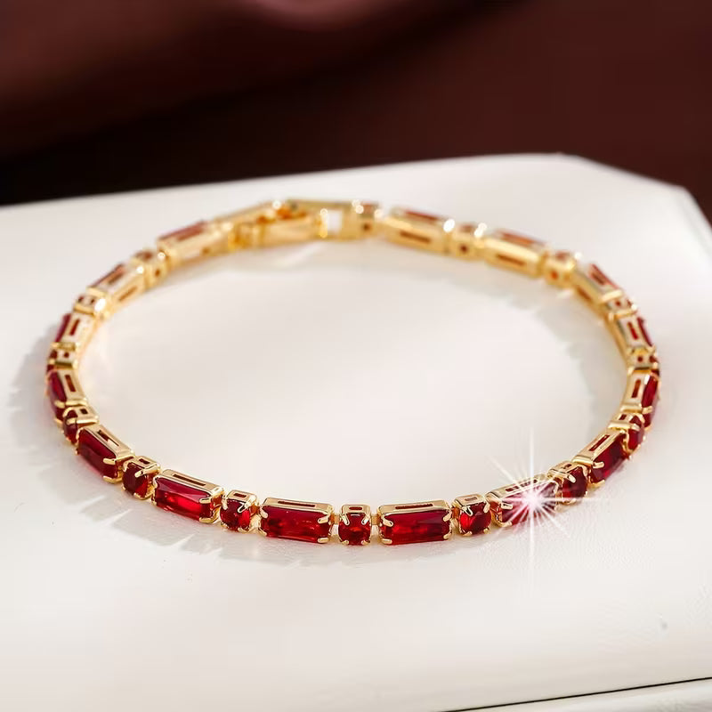 Bracelet gemmes écarlates