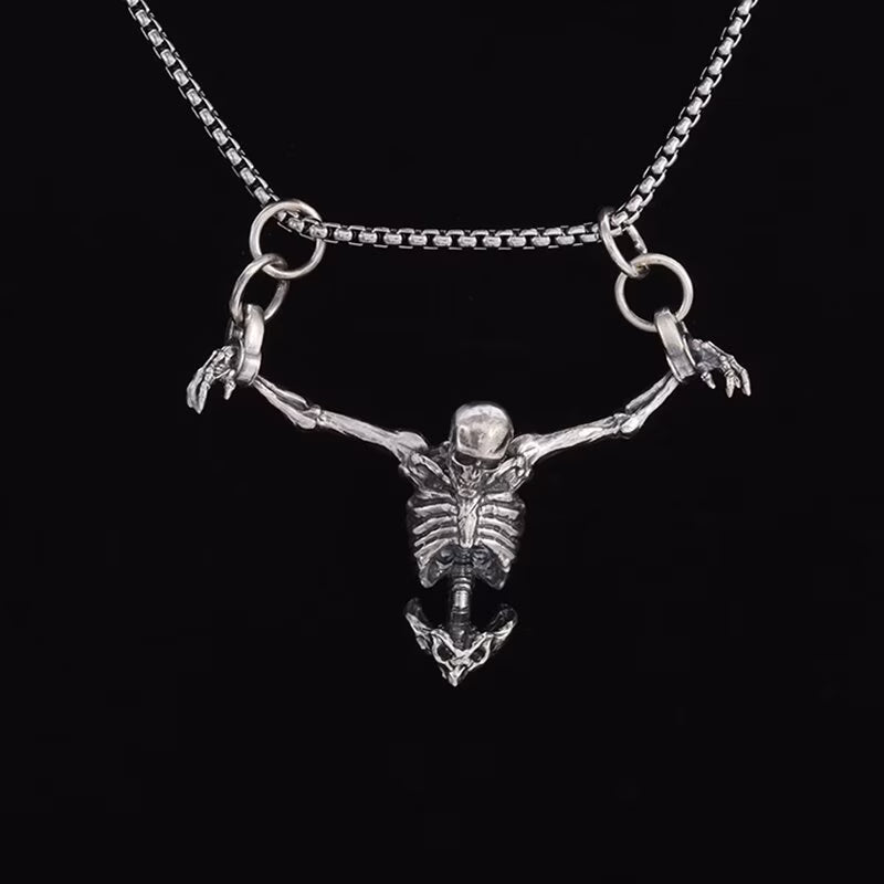 Collier squelette rappeur